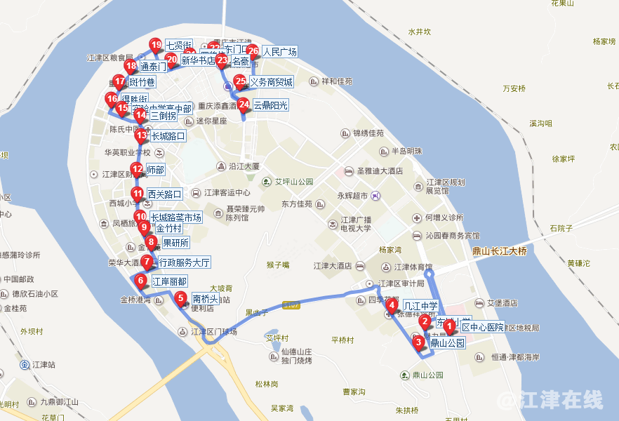 101路  中心医院-人民广场
